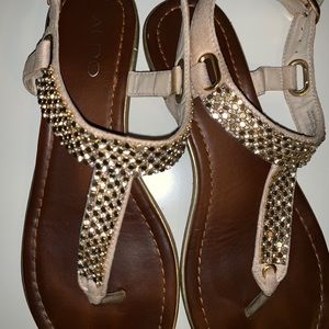 Aldo Gold Sandals